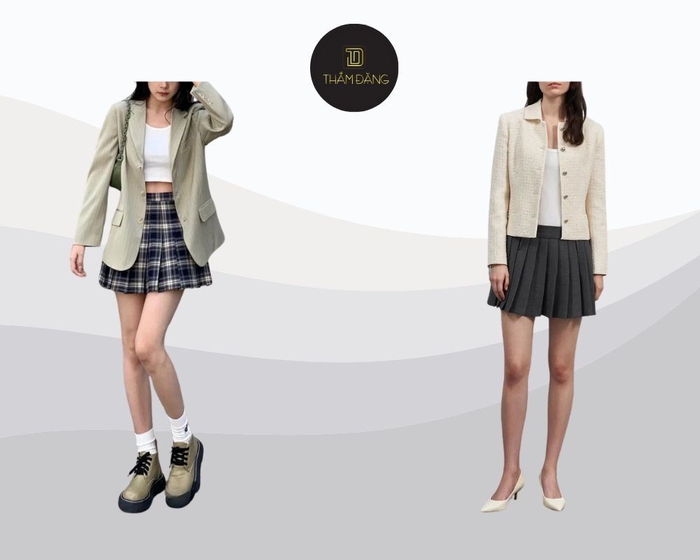 Biến hóa chân váy tennis thành outfit công sở thanh lịch và chuyên nghiệp