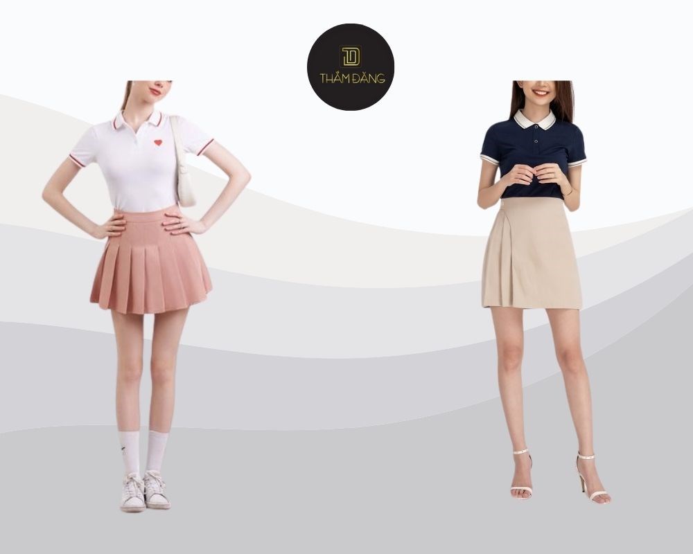 Thanh lịch năng động với combo chân váy tennis và áo polo chuẩn sporty chic