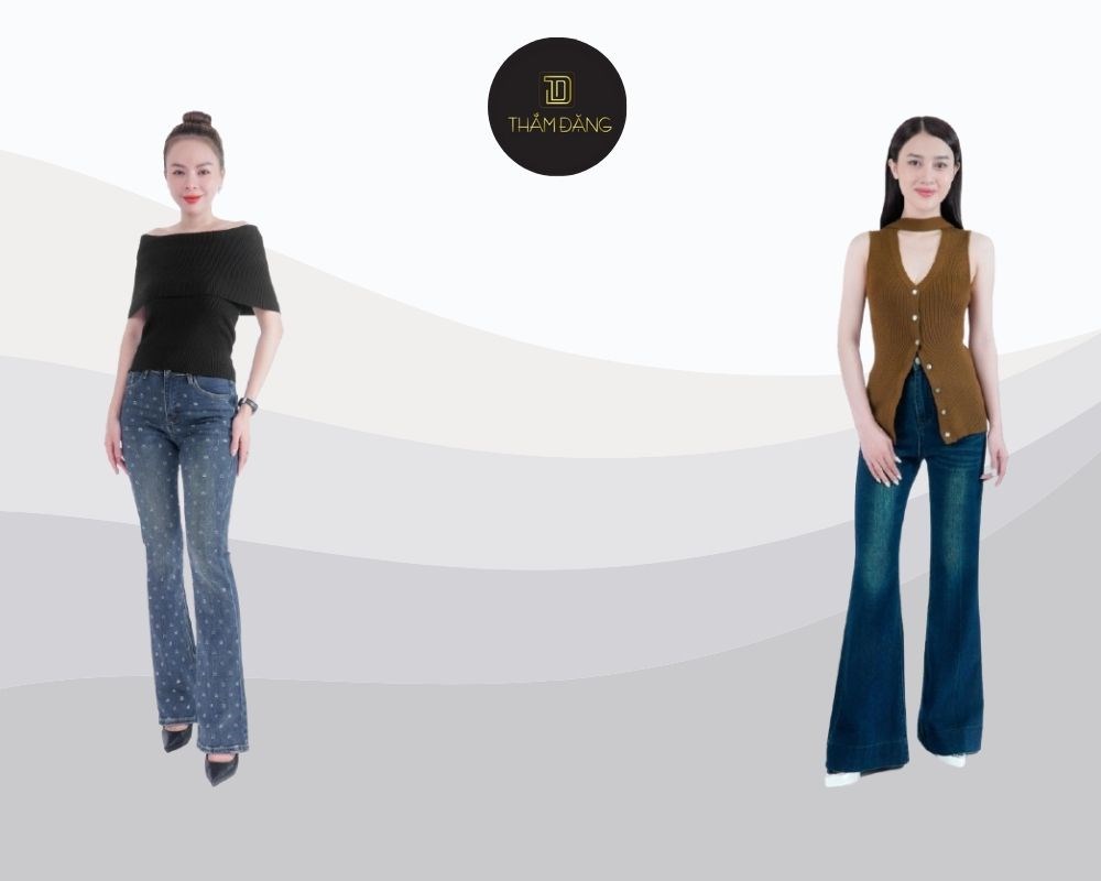 chân vòng kiềng mặc quần jean thế nào