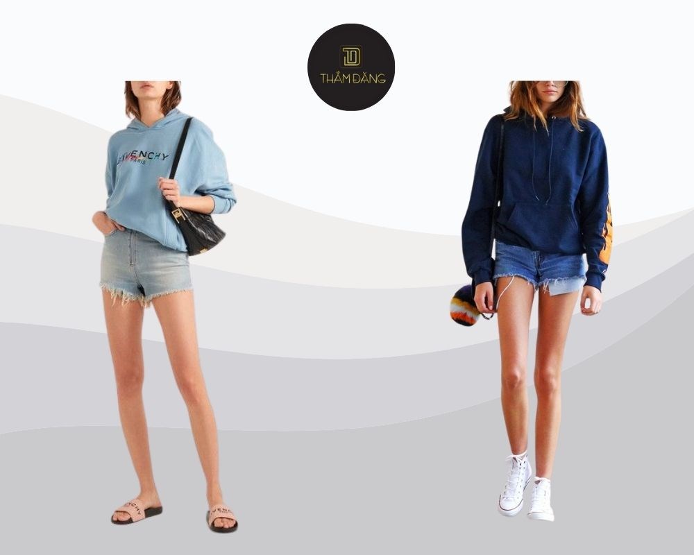 phối áo hoodie cho chubby girl