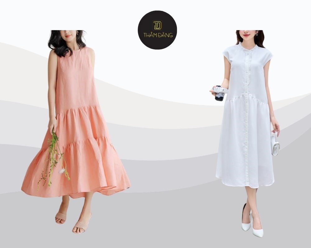 đầm linen phong cách cottagecore