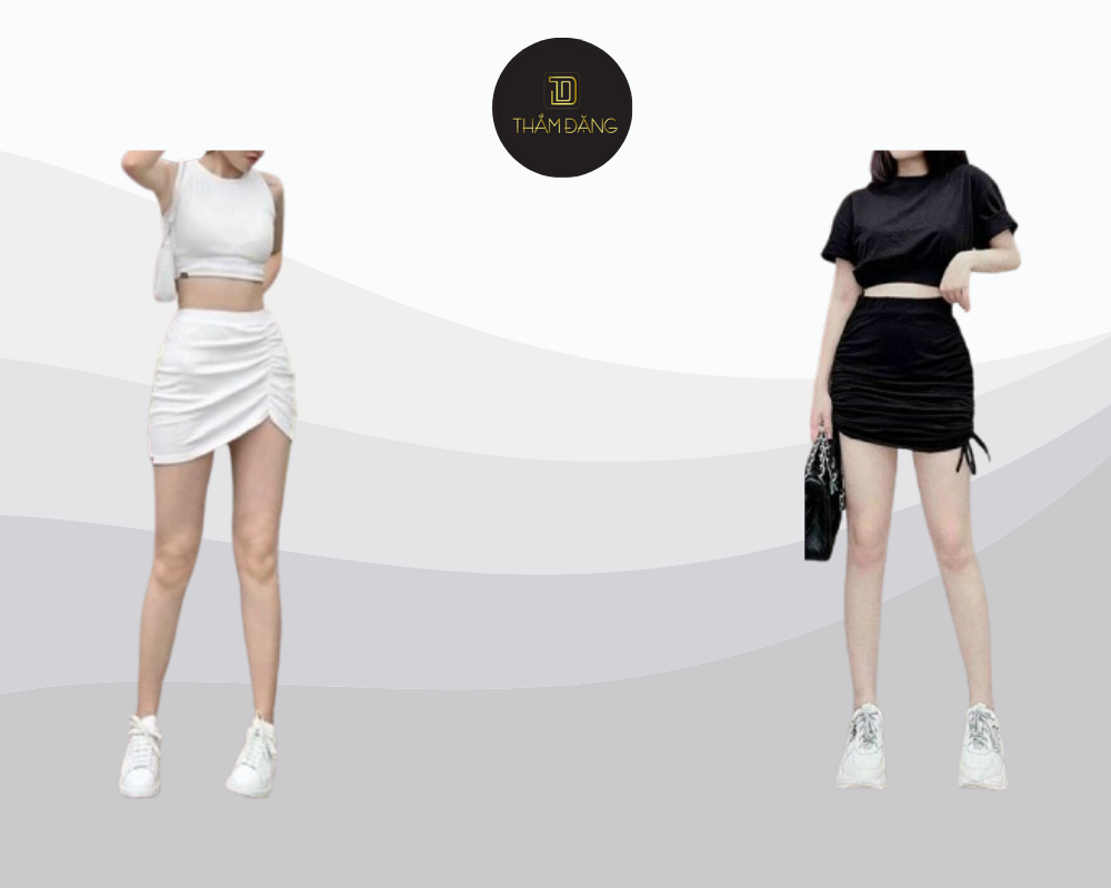 Áo ôm body phối chân váy ôm tạo nên outfit quyến rũ, khoe khéo vòng eo đồng hồ cát