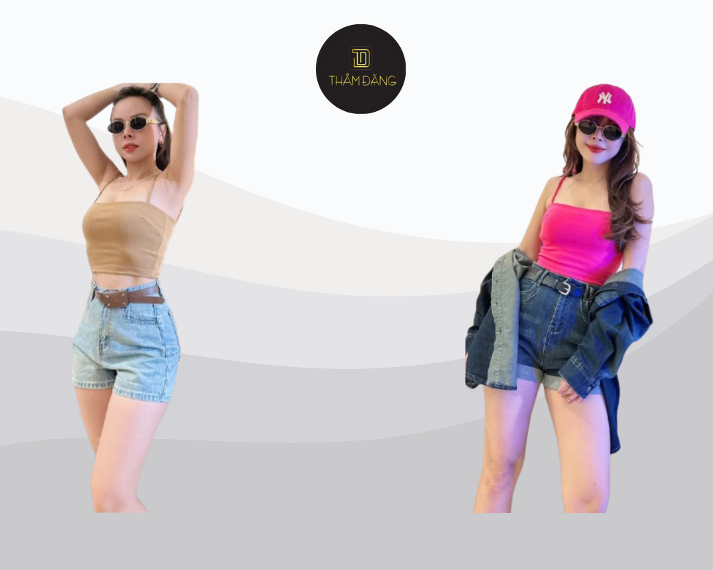 Croptop phối quần short tạo nên outfit trẻ trung, năng động