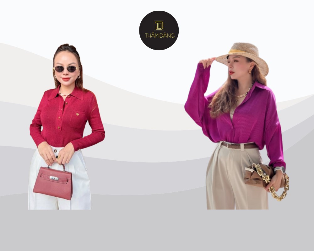 Áo cổ chữ V có khả năng kỳ diệu trong việc kéo dài cổ và tạo đường dọc thị giác