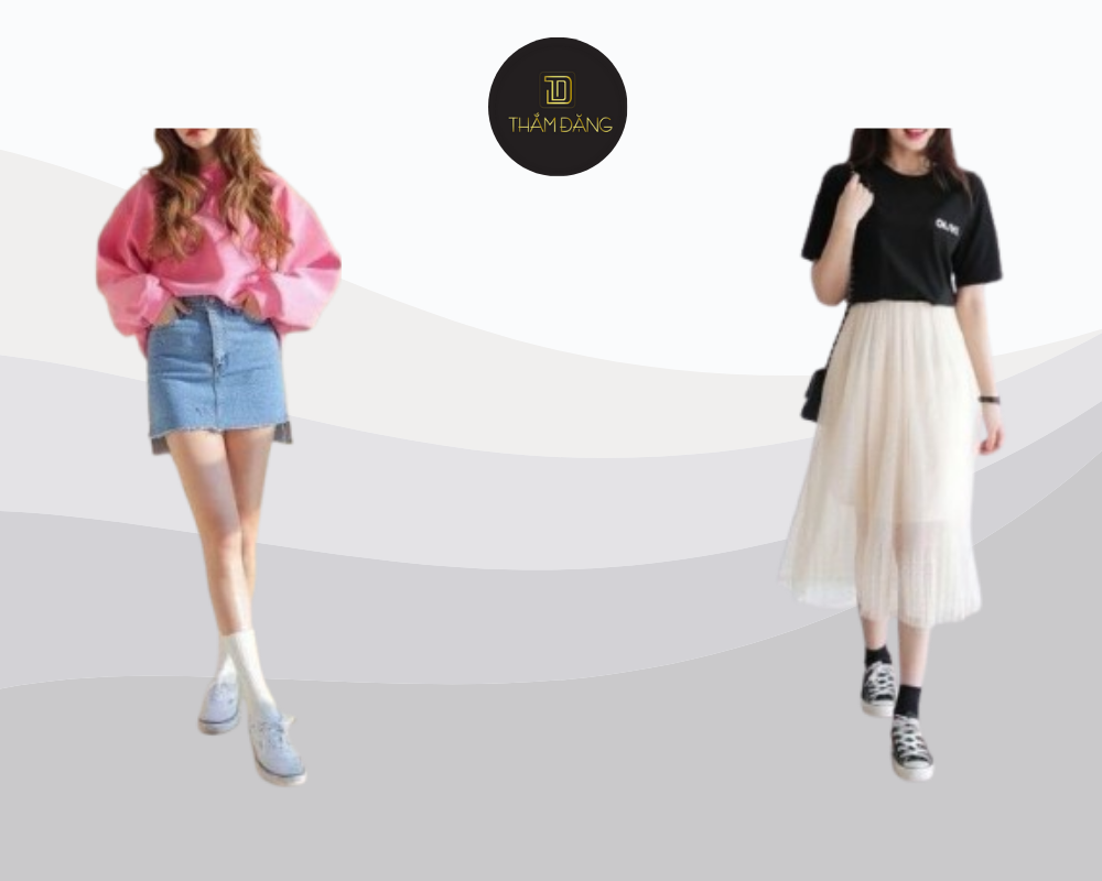 Váy có thể phản chiếu ánh sáng và tạo ảo giác phần dưới to hơn thực tế