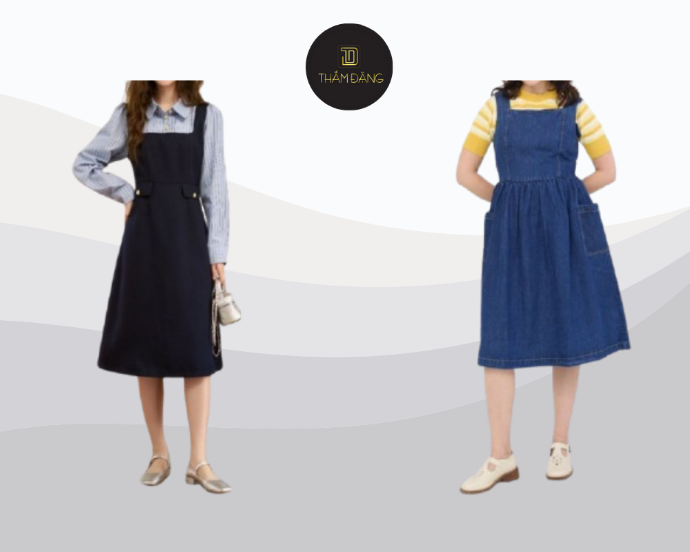 Đầm midi tay lỡ với phần eo chiết nhẹ tạo đường cong tự nhiên cho cơ thể mà không ôm sát vào vùng bụng