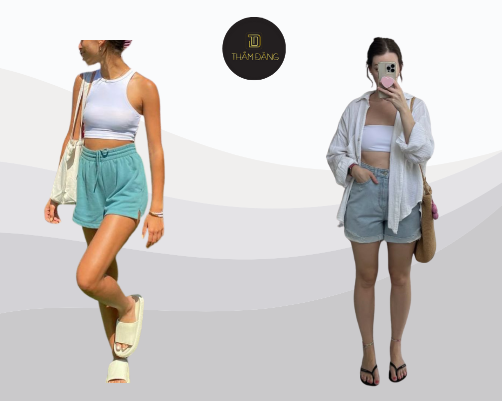 Phối đồ đơn sắc, dáng suông nhẹ và chi tiết tinh tế giúp người thấp trông cao ráo, thanh thoát hơn