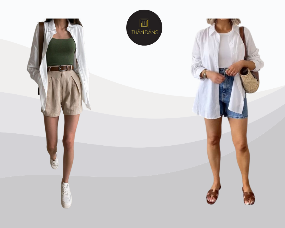 Set sơ mi cộc tay và quần ngố là lựa chọn 