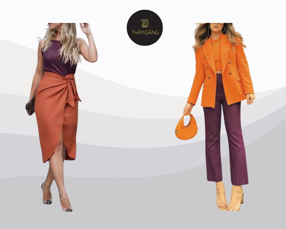 Cam đất và tím than - những item không thể thiếu để tạo nên sự đối lập đầy cuốn hút cho phong cách nổi bật và tinh tế.