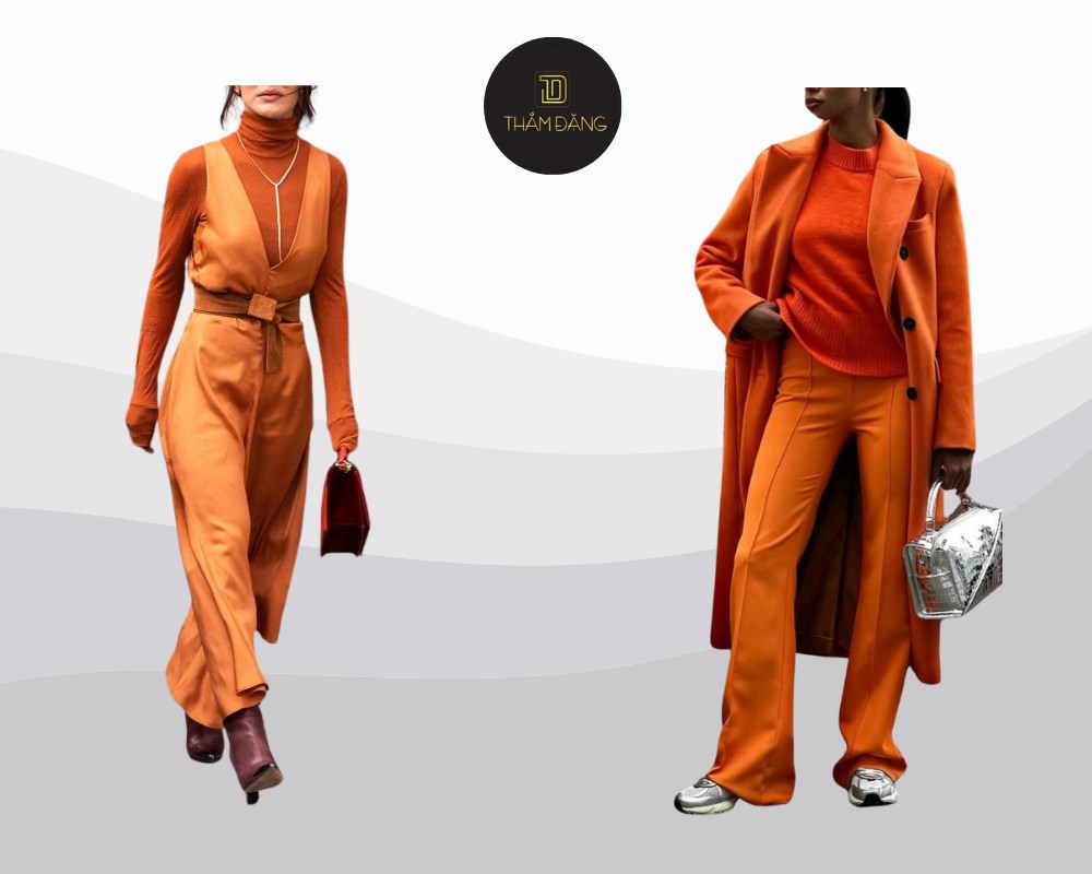 Diện item thời trang có màu cam đất và cam sáng để tự tin tỏa sáng với phong cách cá tính và thời thượng, giúp nàng trở nên nổi bật hơn
