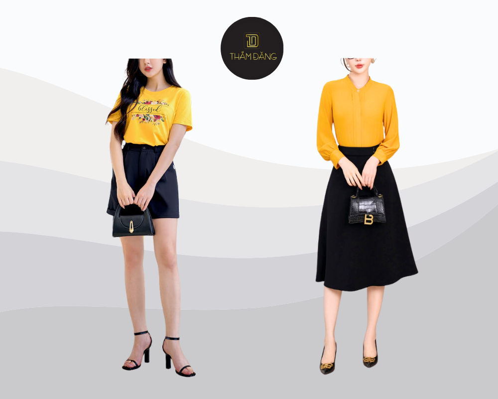 màu đen hợp với màu gì tạo sự thu hút