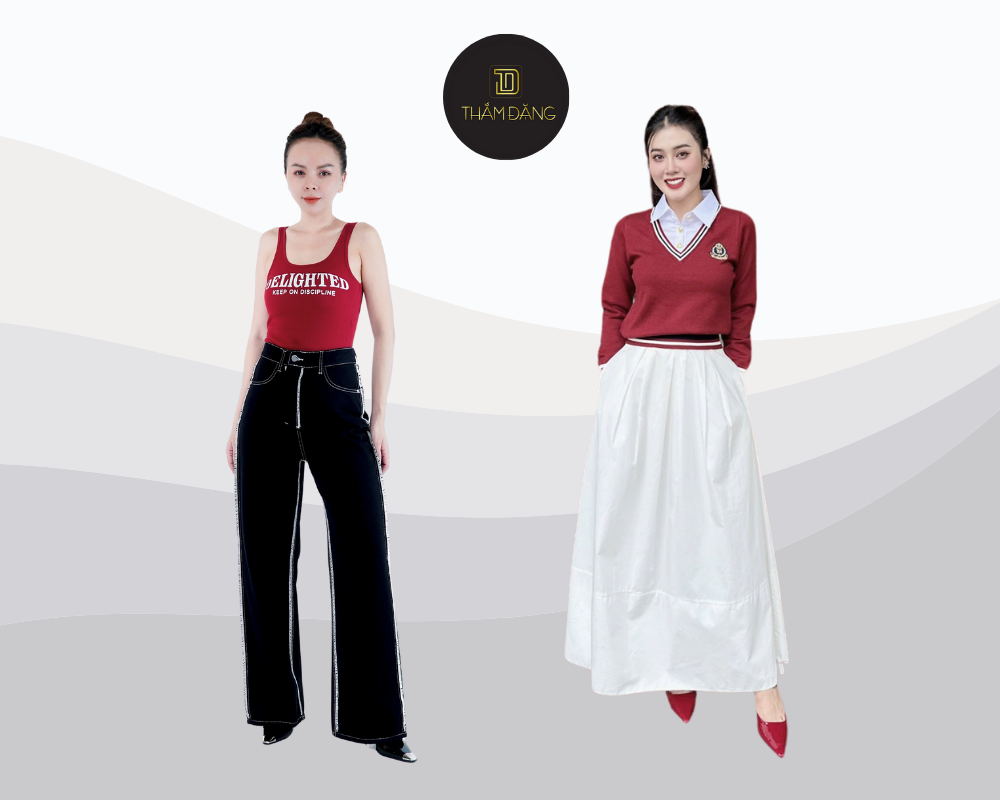 màu đỏ đô phối với màu gì đẹp