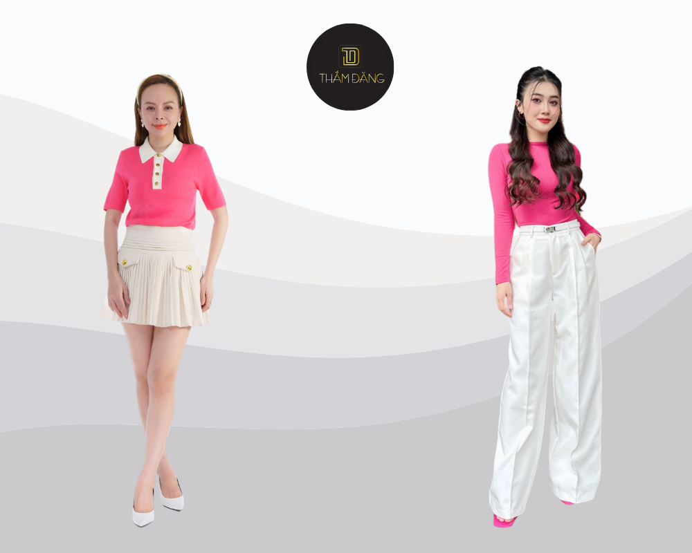 màu hồng cánh sen phối với màu gì hợp