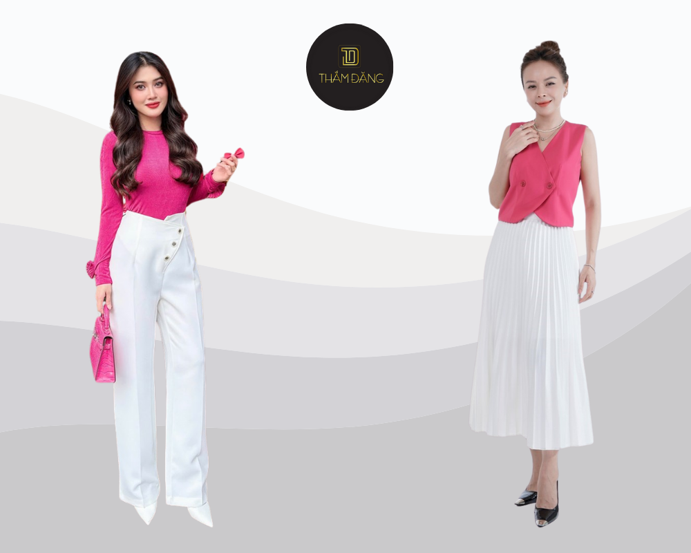 màu hồng cánh sen phối với màu gì phù hợp
