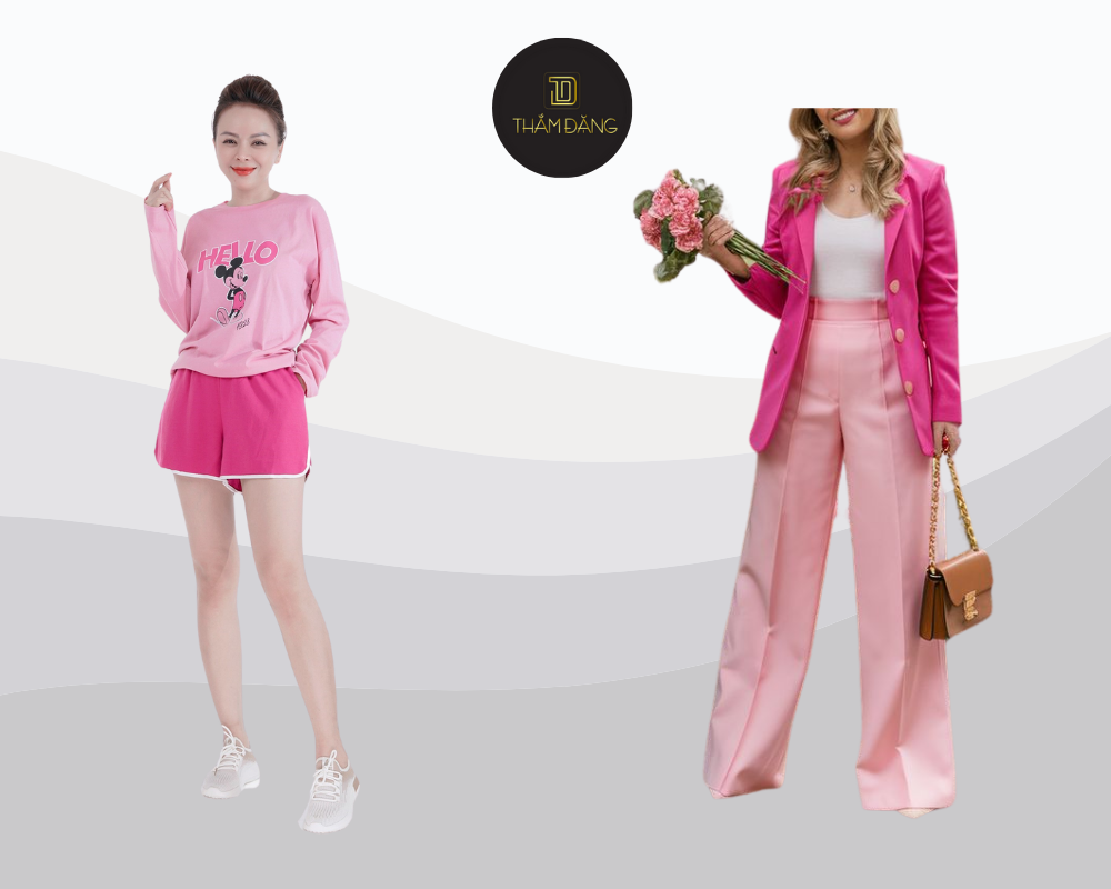 màu hồng cánh sen phối với màu gì tinh tế