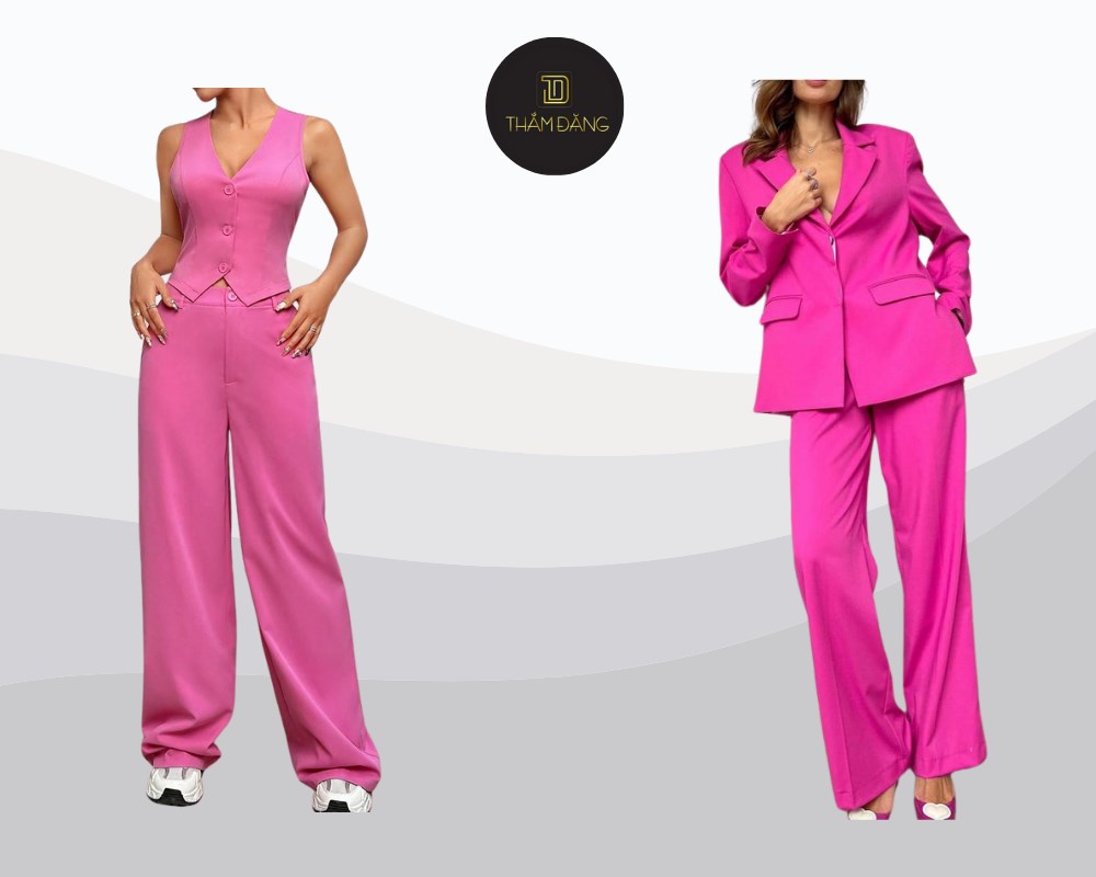 Set đồ màu hồng cánh sen đẹp từ áo đến váy dài mang đến phong cách nổi bật, ấn tượng và đầy cá tính