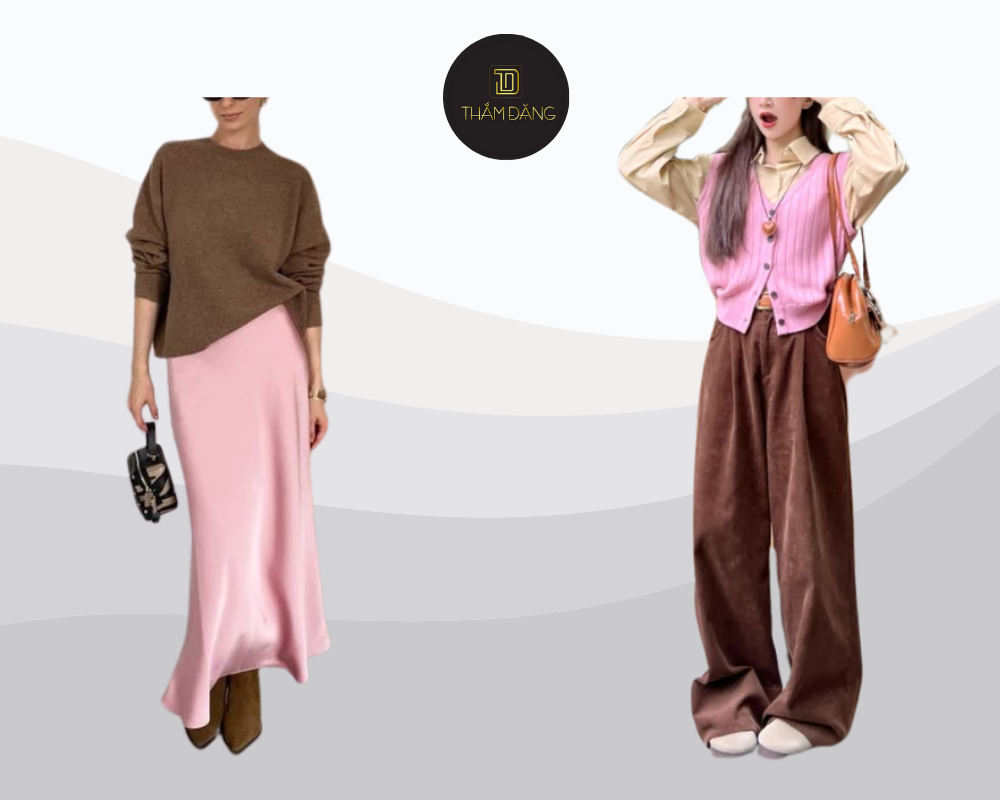 màu nâu phối với màu gì thu hút
