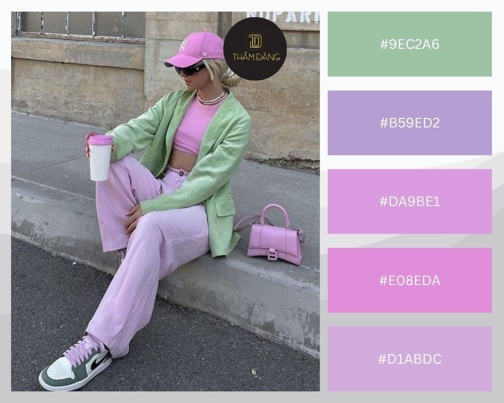 hồng tím pastel 