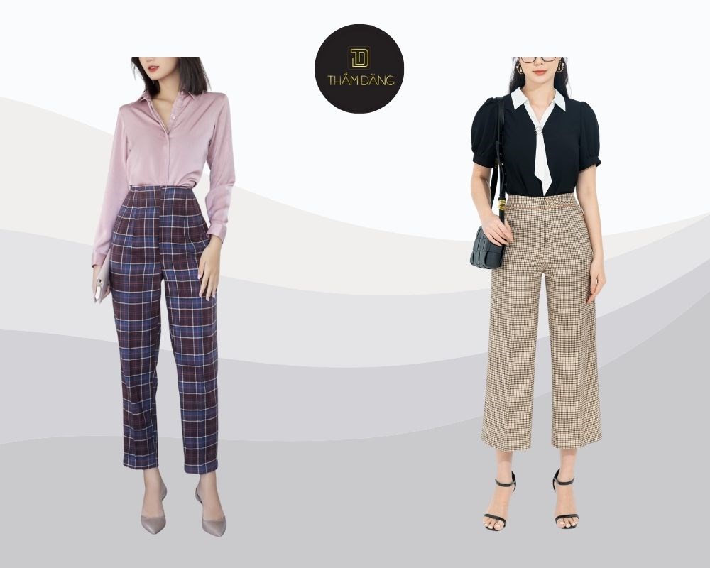 Mẫu quần baggy vải đẹp form đứng