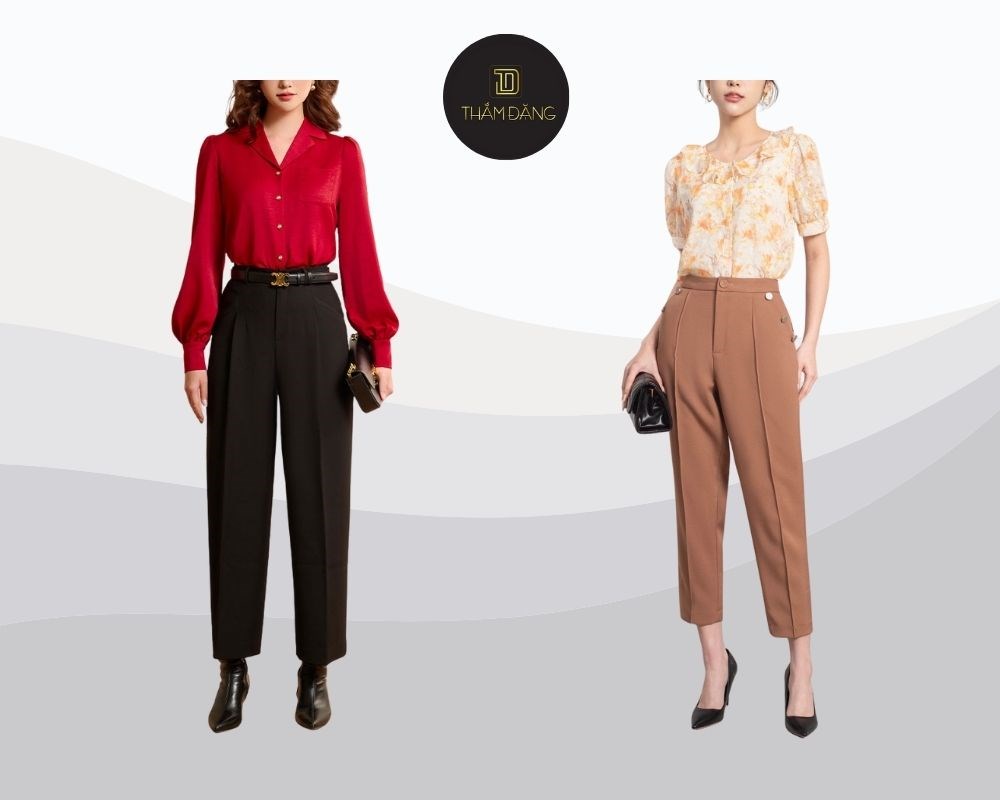 Mẫu quần baggy vải đẹp cổ điển