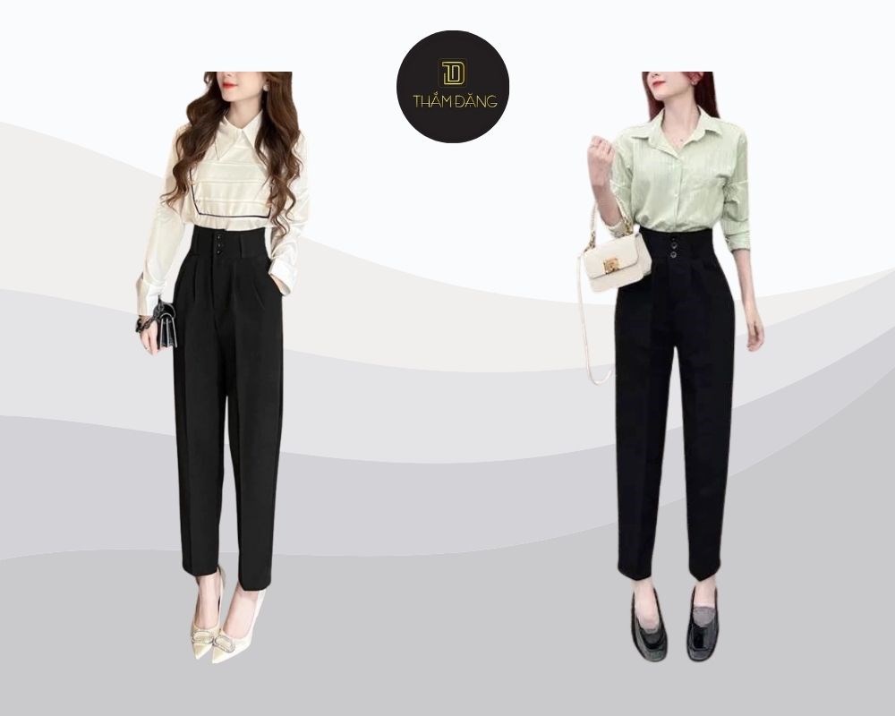 Mẫu quần baggy vải đẹp trẻ trung