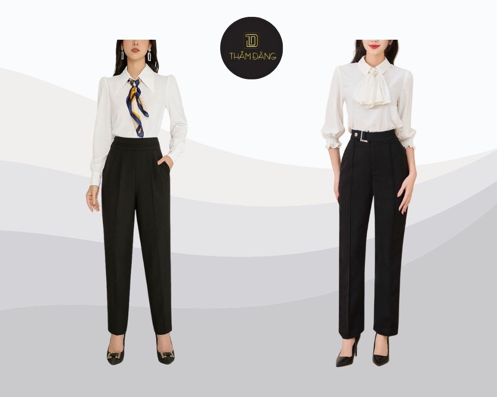 Mẫu quần baggy vải đẹp cho người đi làm