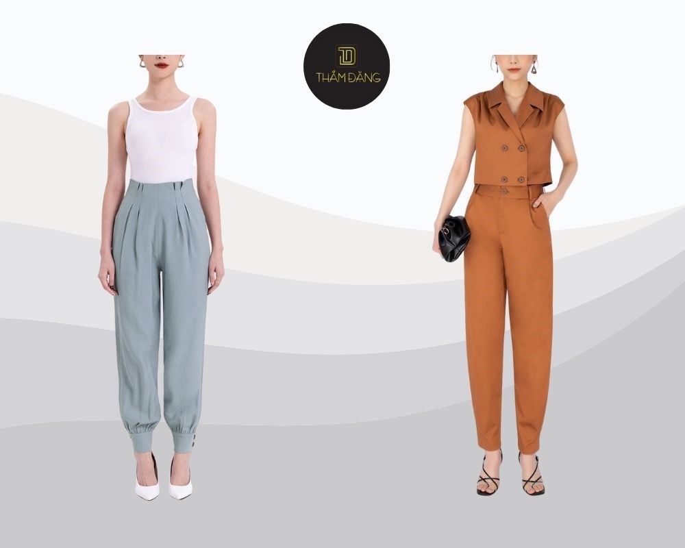 Mẫu quần baggy vải đẹp đơn giản