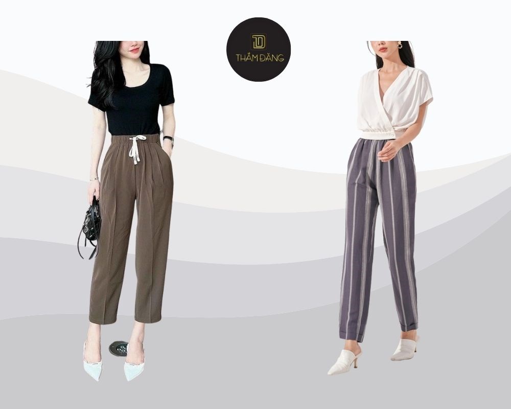 Mẫu quần baggy vải đẹp mặc hè