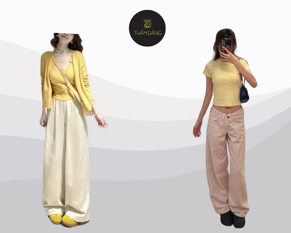 màu vàng phối với màu gì đẹp dành cho nữ