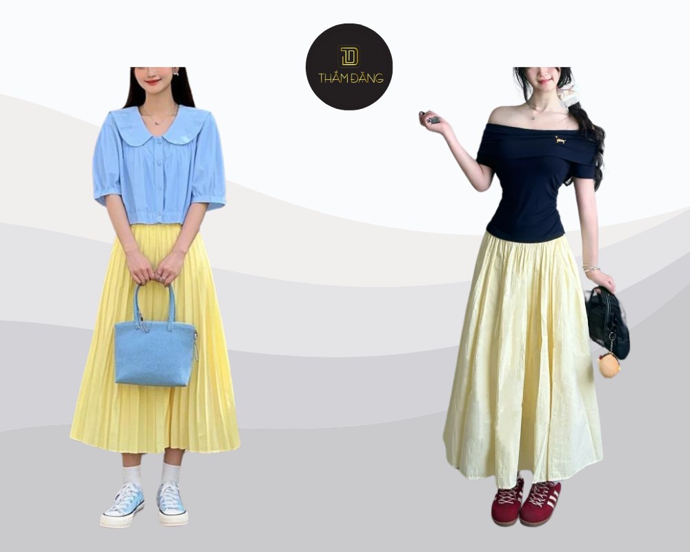 màu vàng phối với màu gì đẹp và đáng yêu