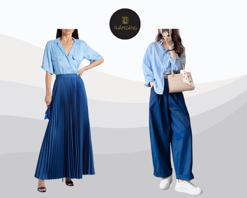 màu xanh nước biển hợp với màu gì cho có chiều sâu