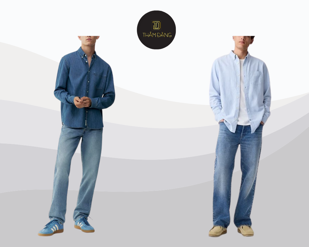 mix đồ đi đám cưới với quần jean cho nam