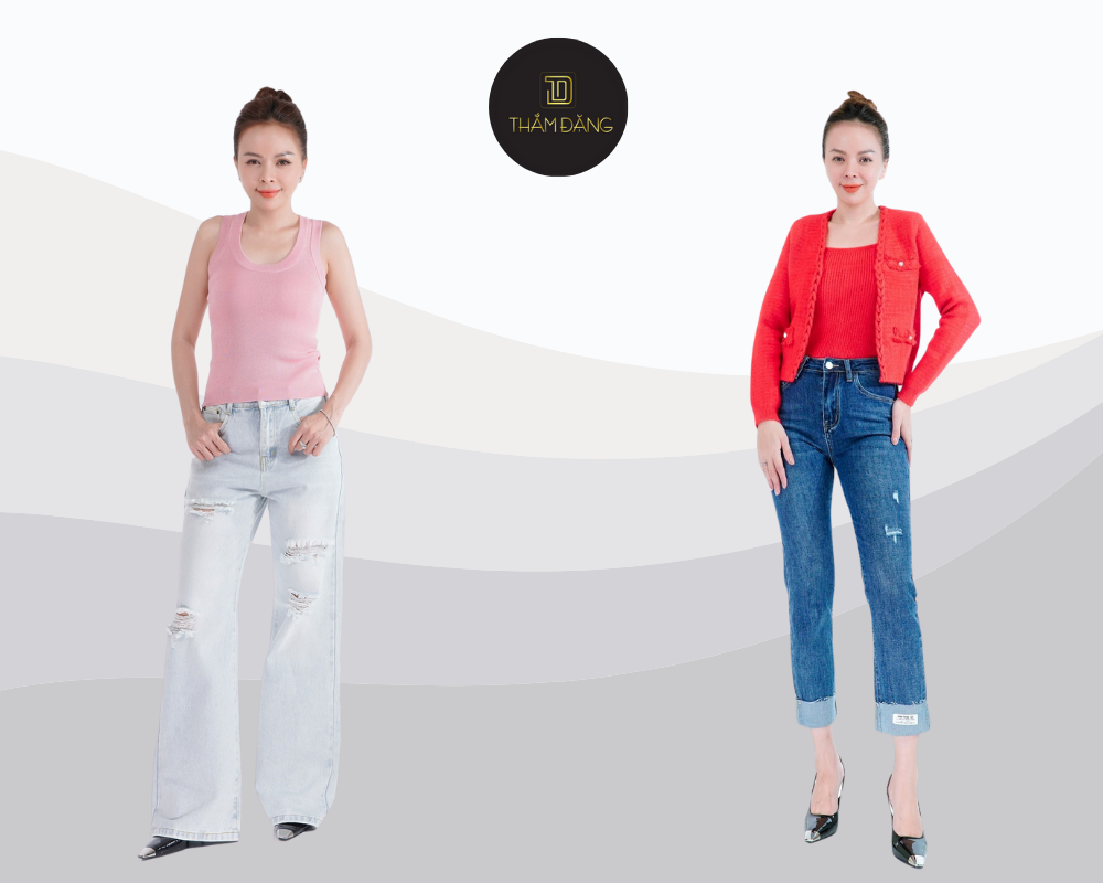 mix đồ đi đám cưới với quần jean thoái mái