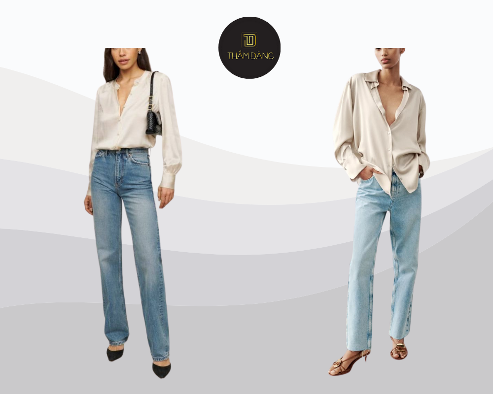 mix đồ đi đám cưới với quần jean cho dịp đặc biệt