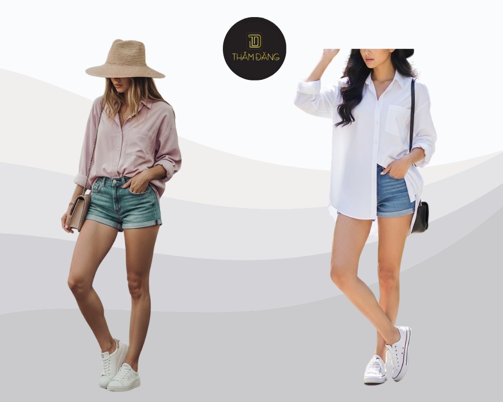 mix đồ đi đám cưới với quần jean phóng khoáng