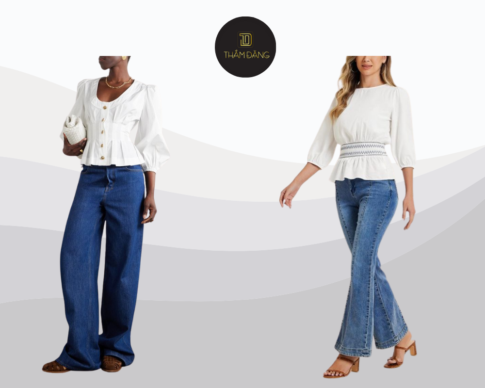 mix đồ đi dám cưới với quần jean xinh xắn