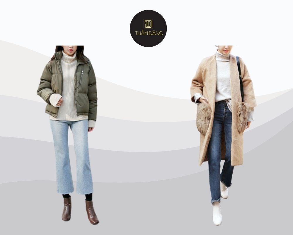 áo len cổ lọ phối layer chuẩn Hàn