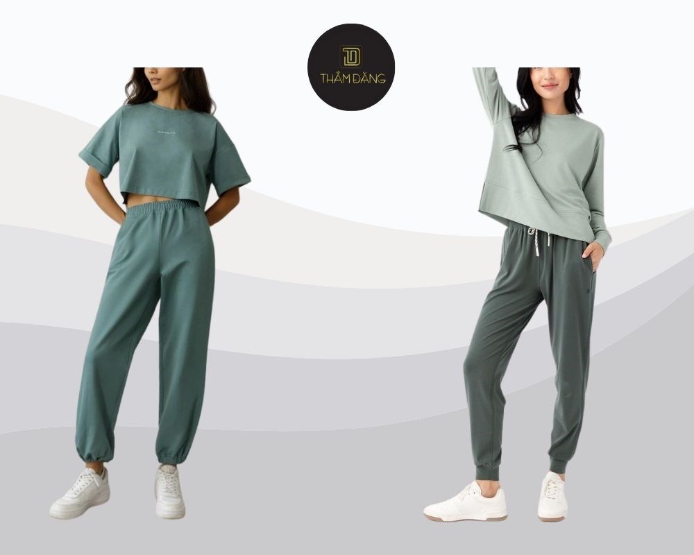 áo nỉ và quần jogger thể thao năng động