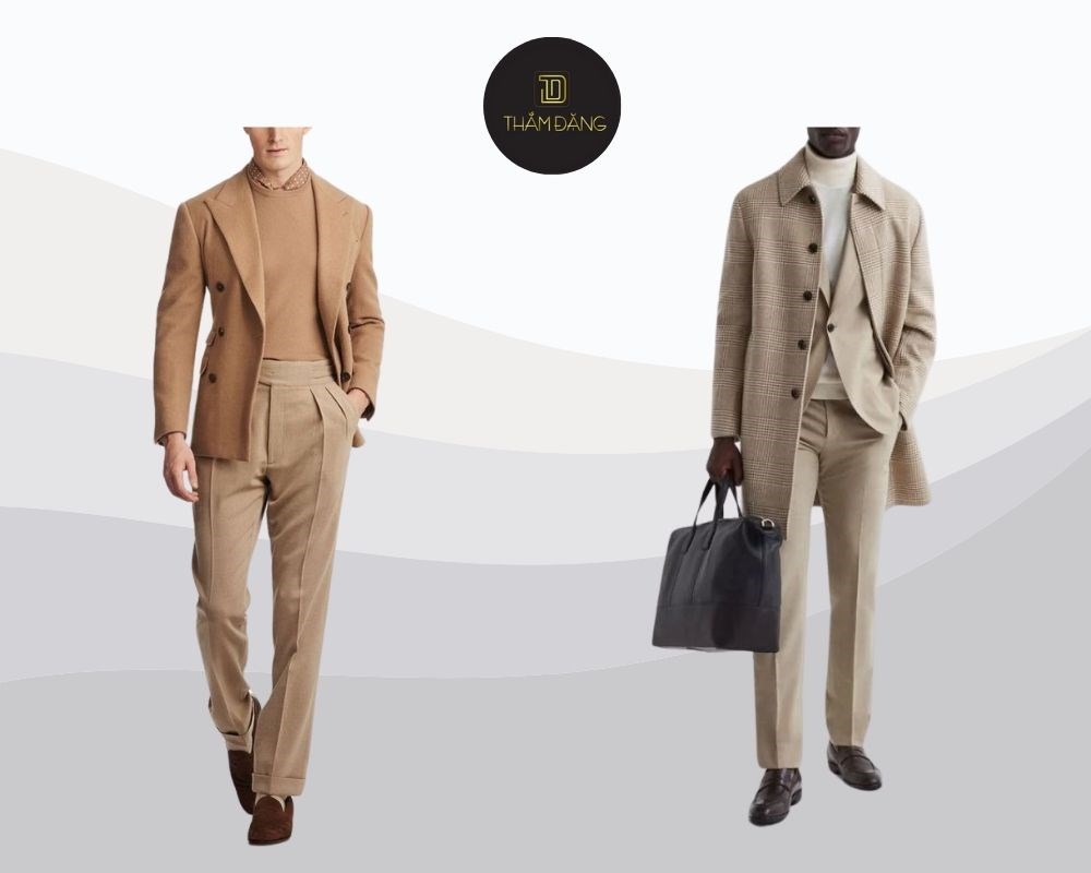 áo blazer phối áo len mỏng tạo sự lịch lãm