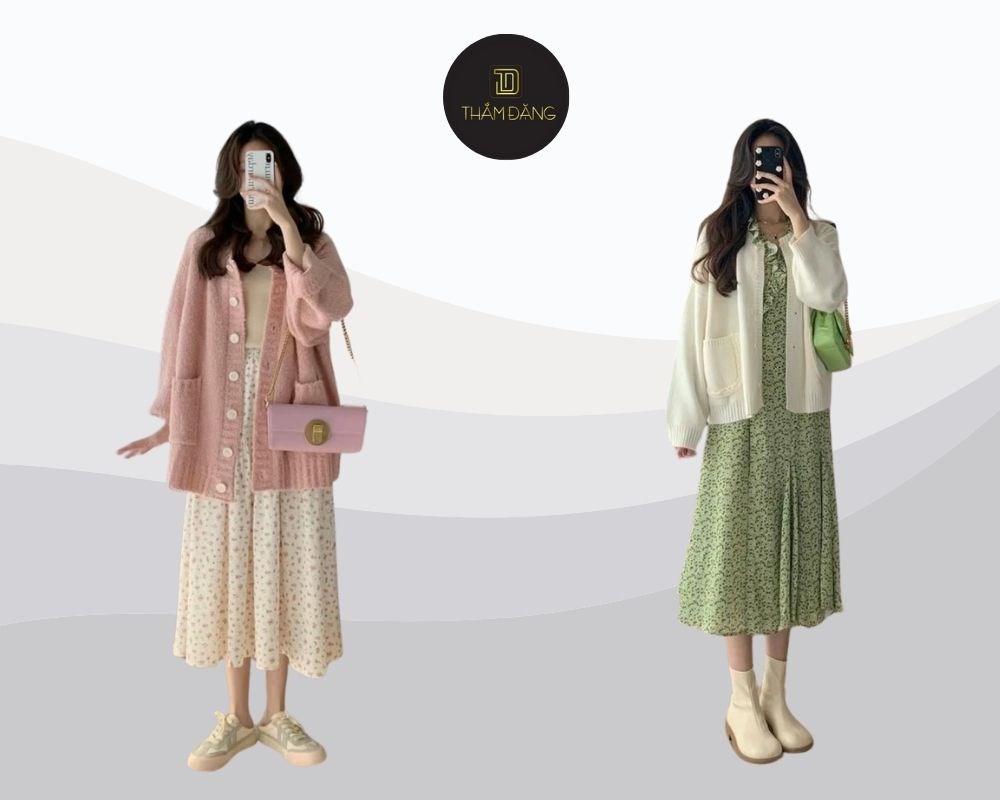 áo cardigan dáng dài cho những ngày mùa đông