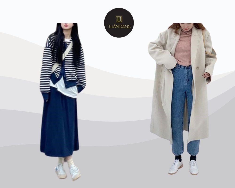 layer nhiều lớp cùng phụ kiện cho người gầy