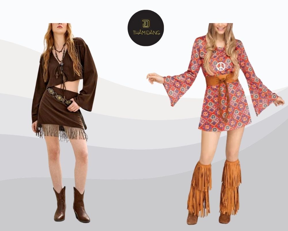 outfit là gì theo phong cách hippie