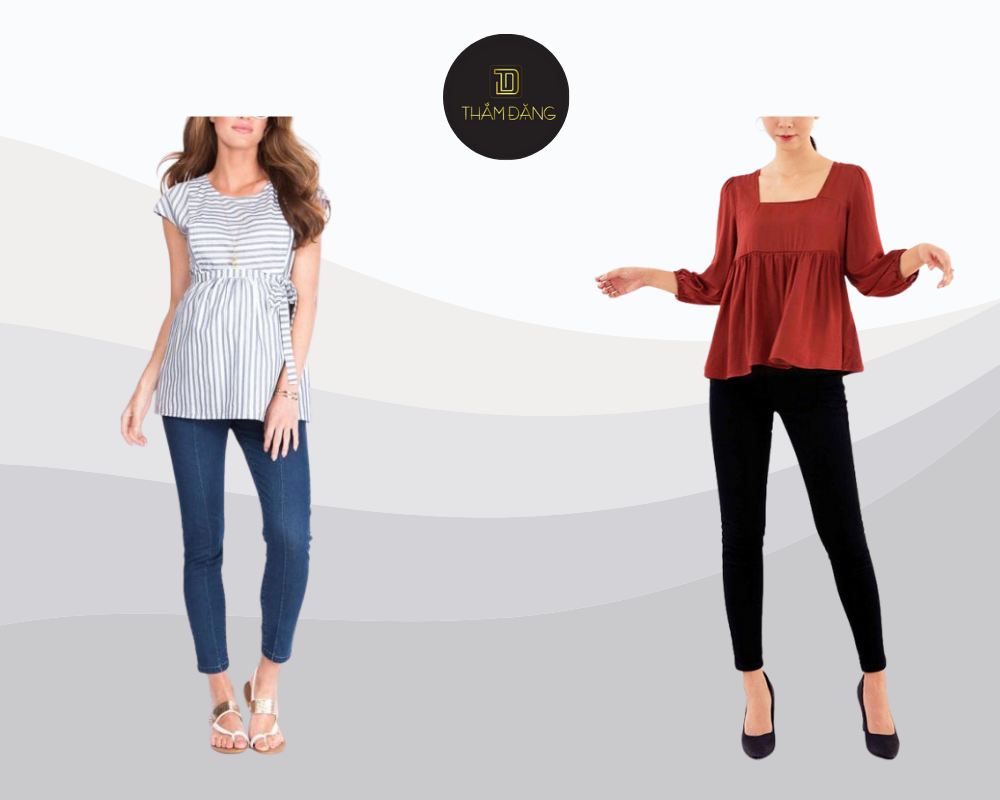 Phong cách baby doll và legging thoải mái năng động cho ngày dài vận động.