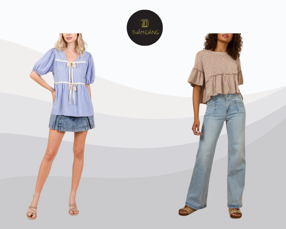 Phối áo baby doll chuẩn style tôn dáng và nâng tầm phong cách bạn.