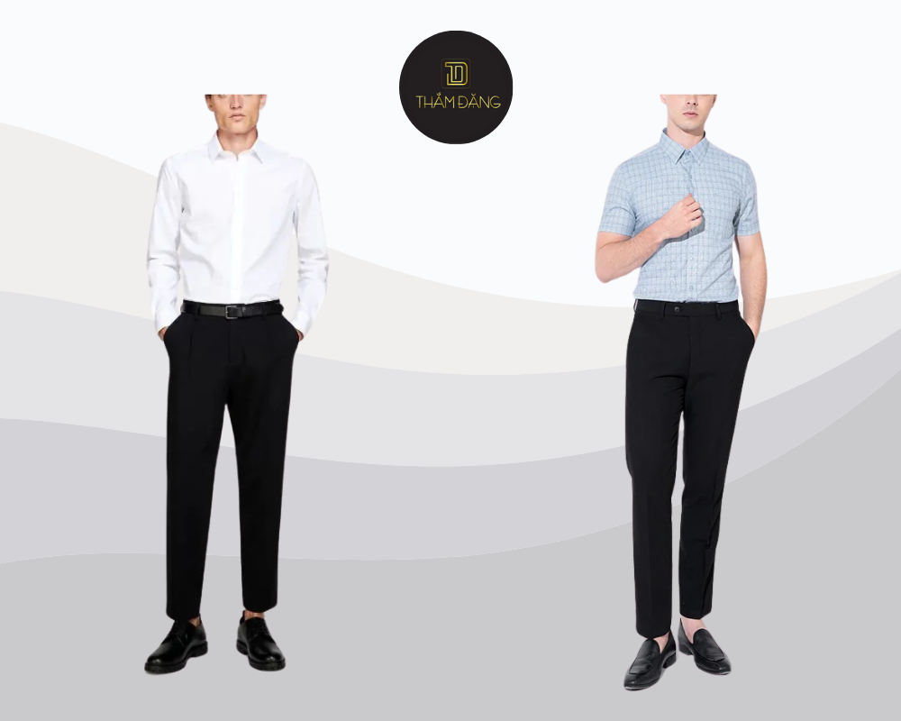 Sơ mi phối quần tây mang đến vẻ lịch lãm chuyên nghiệp và chuẩn phong cách công sở.