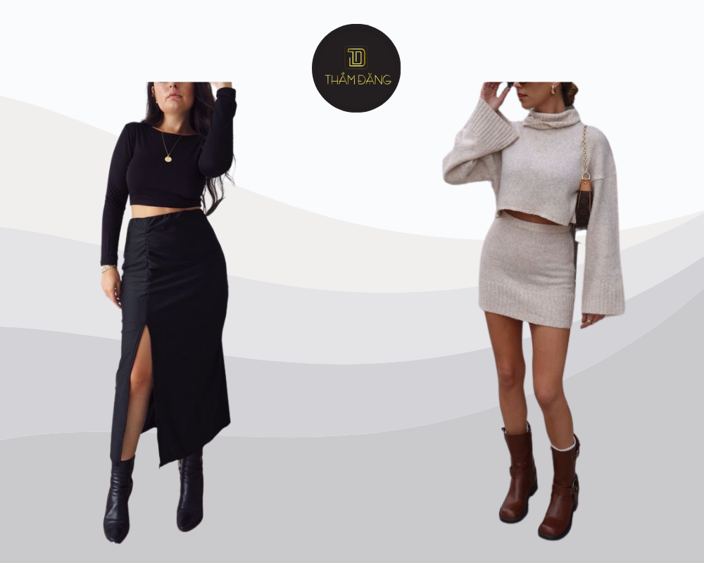 phối đồ với boot cổ ngắn tôn dáng chuẩn