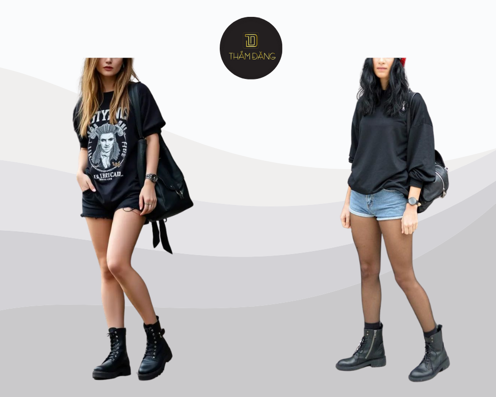 phối đồ với boot cổ ngắn cho ngày giao mùa