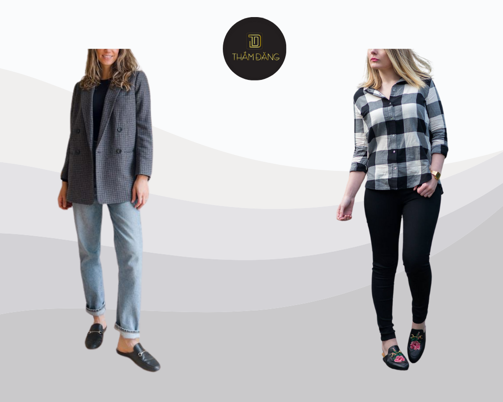 phối đồ với giày loafer nữ cổ điển sang trọng
