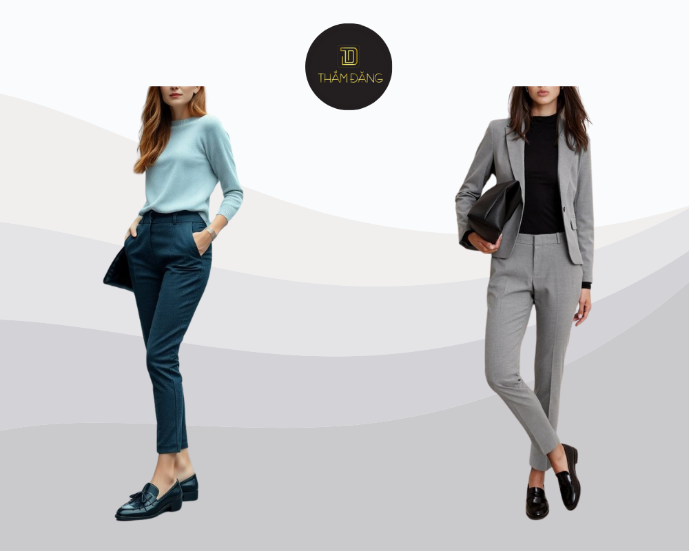 phối đồ với giày loafer nữ tỏa sáng