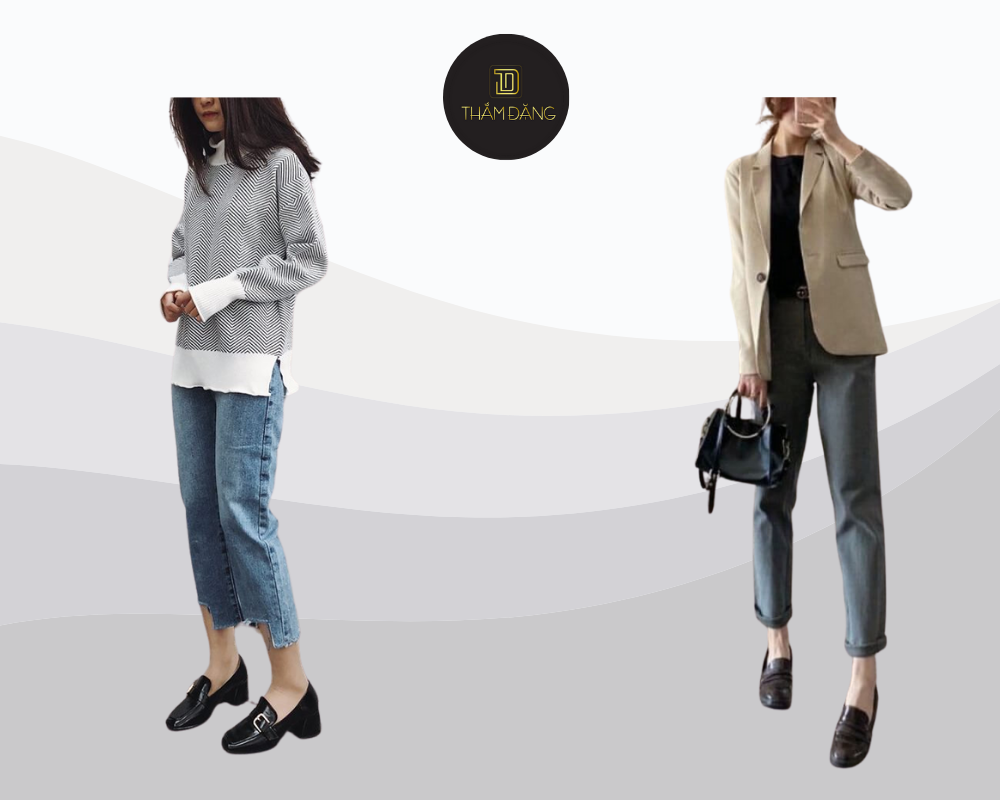 phối đồ với giày loafer nữ hoàn hảo